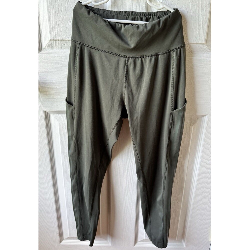 adidas High Waist 7/8 Leggings Olive Green Pockets‎ Universal Standard Medium